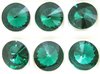 1 Stück K9 Glas Rivoli 18mm, Emerald Foiled