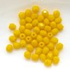 50 Stück feuerpolierte Glasschliffperlen 3mm, Opaque Sunflower Yellow